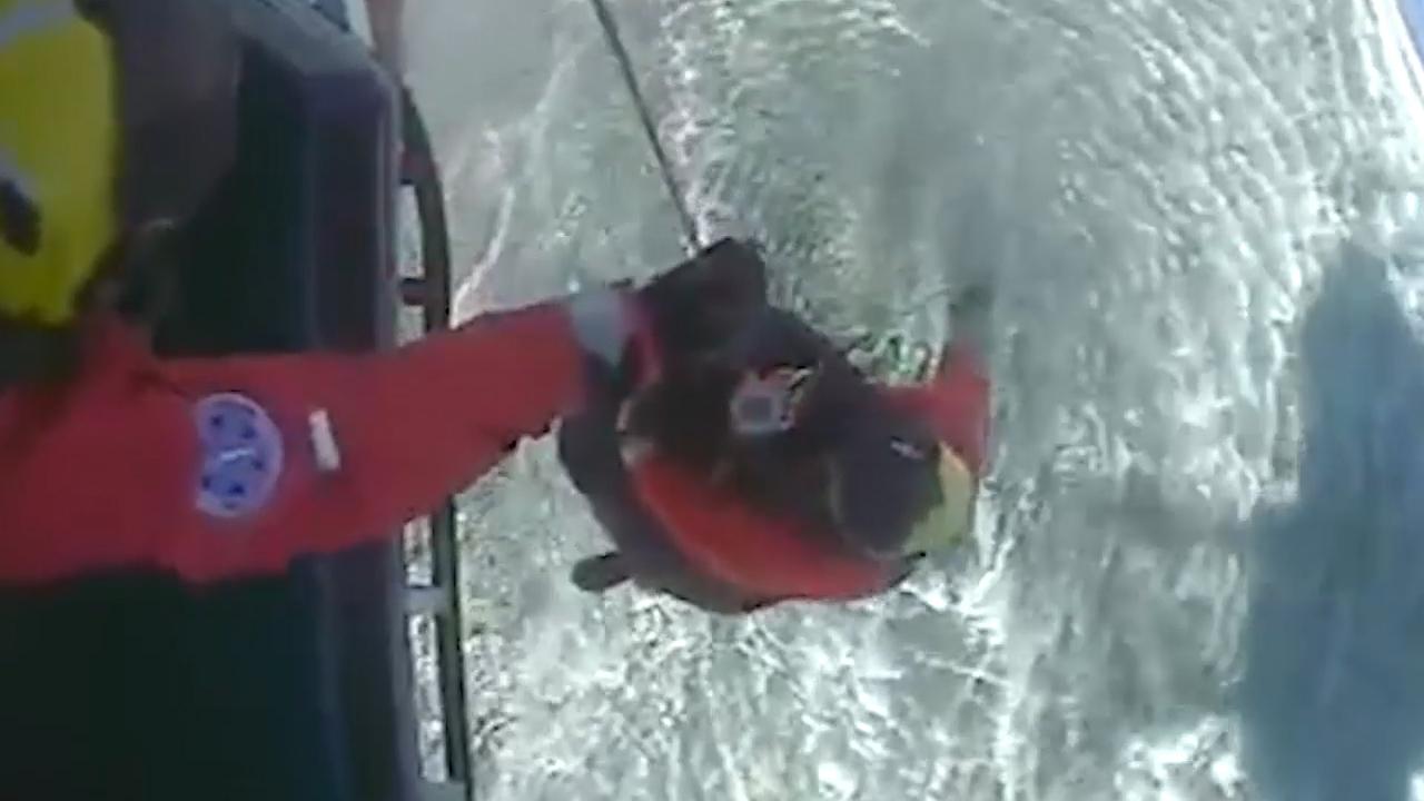 Watch: British coast guard rescue shark bite victim