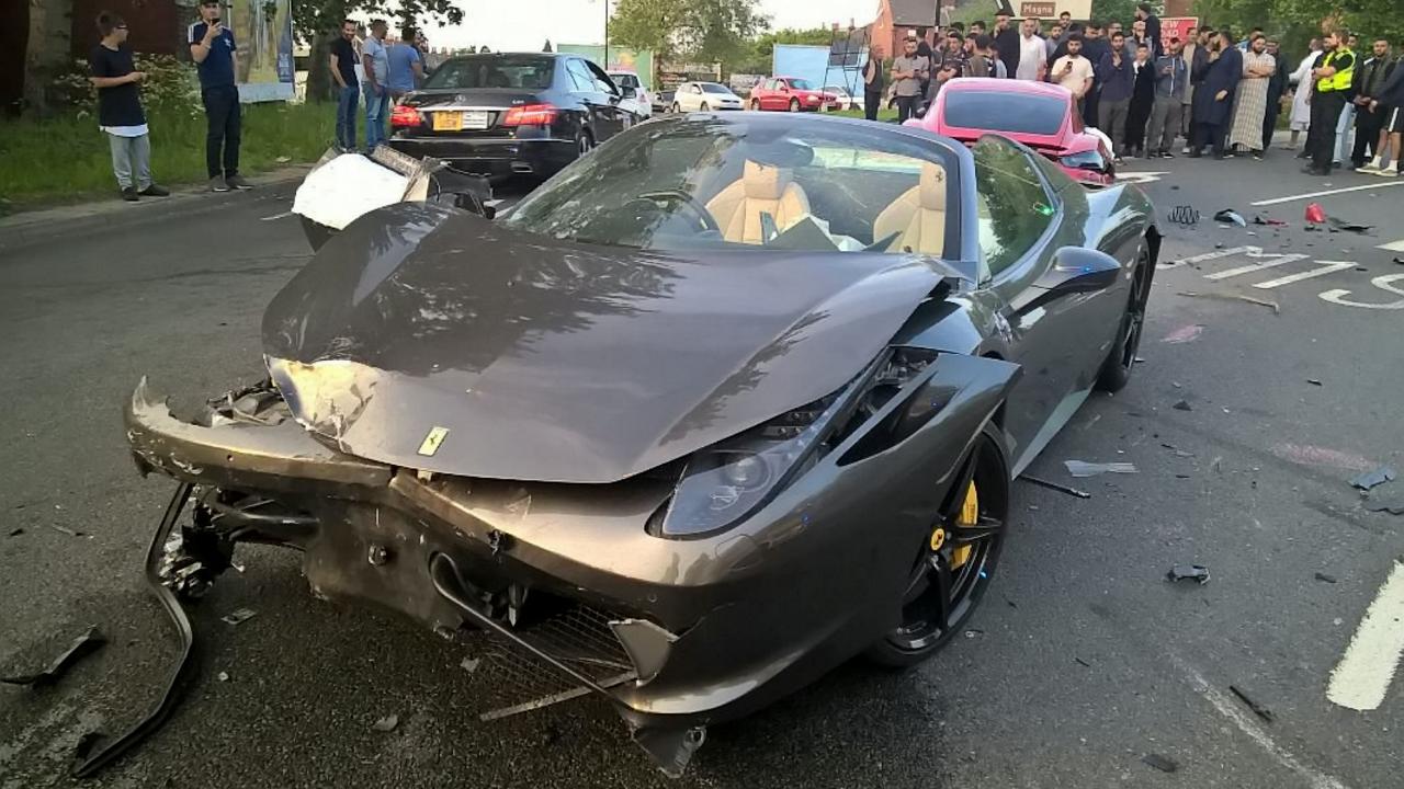 Wrecked $250,000 Ferrari found without a driver