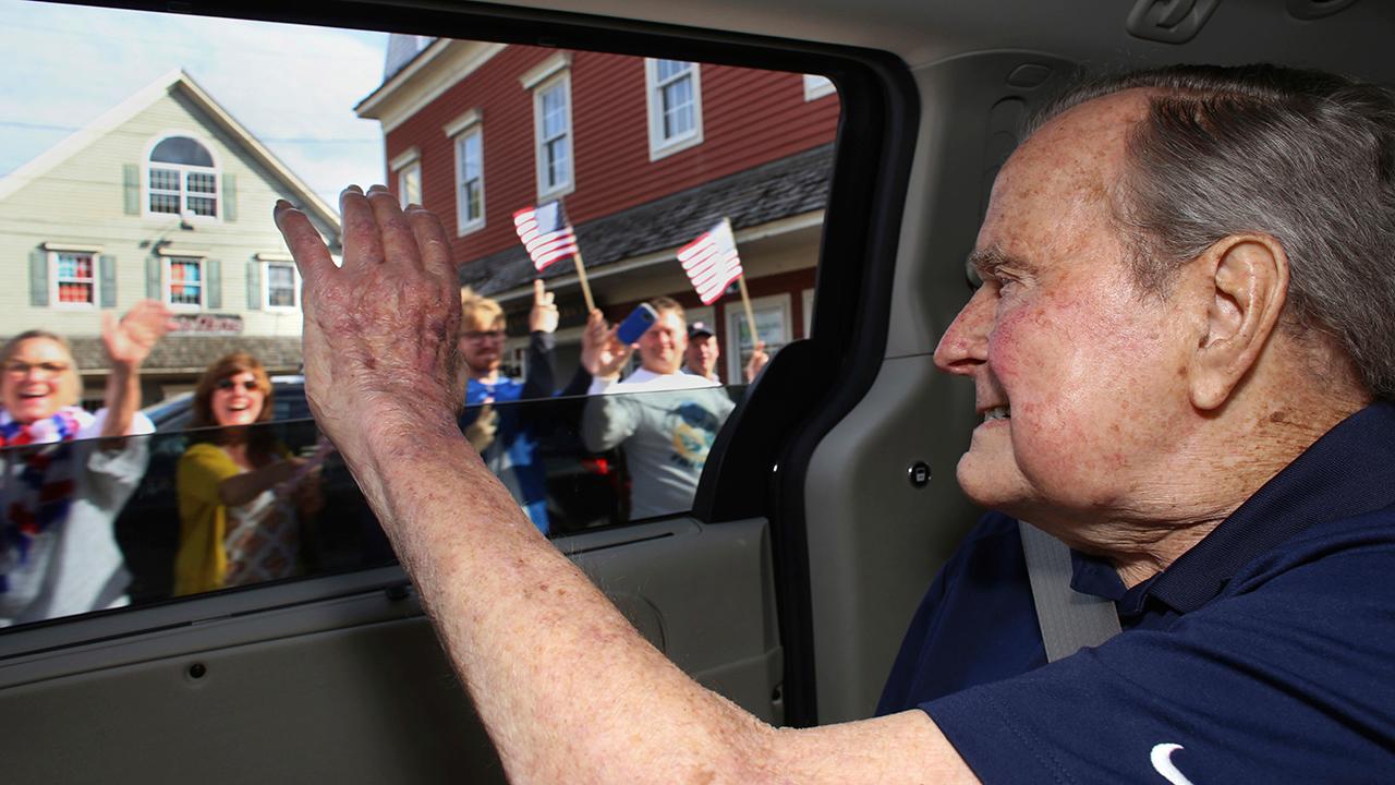 George H. W. Bush returns to his summer home in Maine