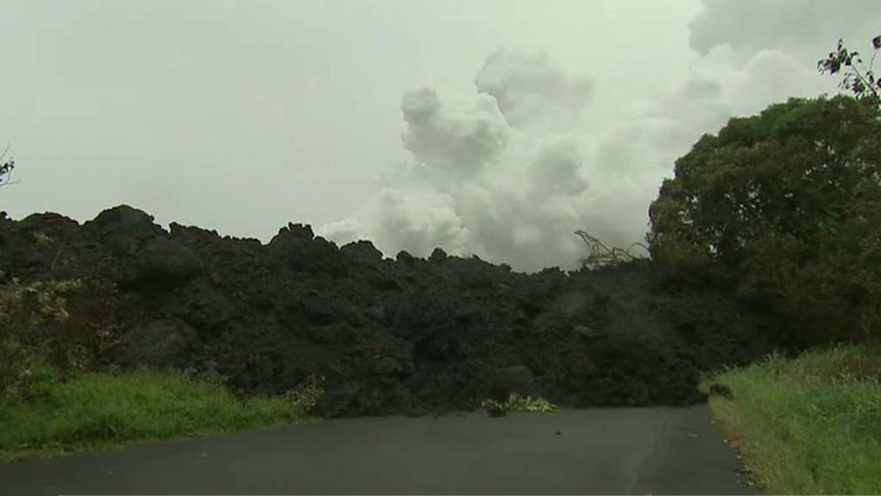 Lava flow blocks important coastal highway in Hawaii