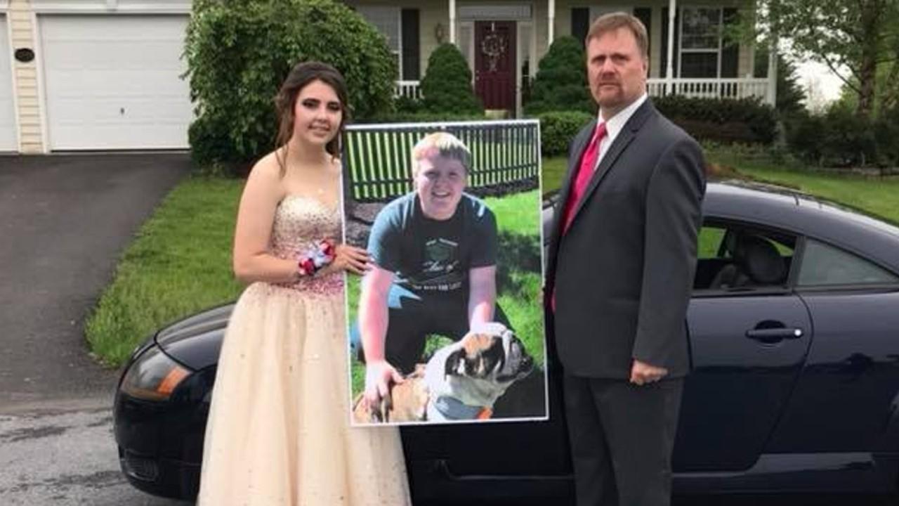 Father takes late son's girlfriend to prom