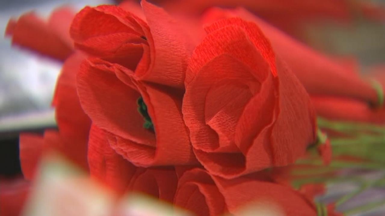 The 'poppy lady' hand-crafts poppies in honor of veterans