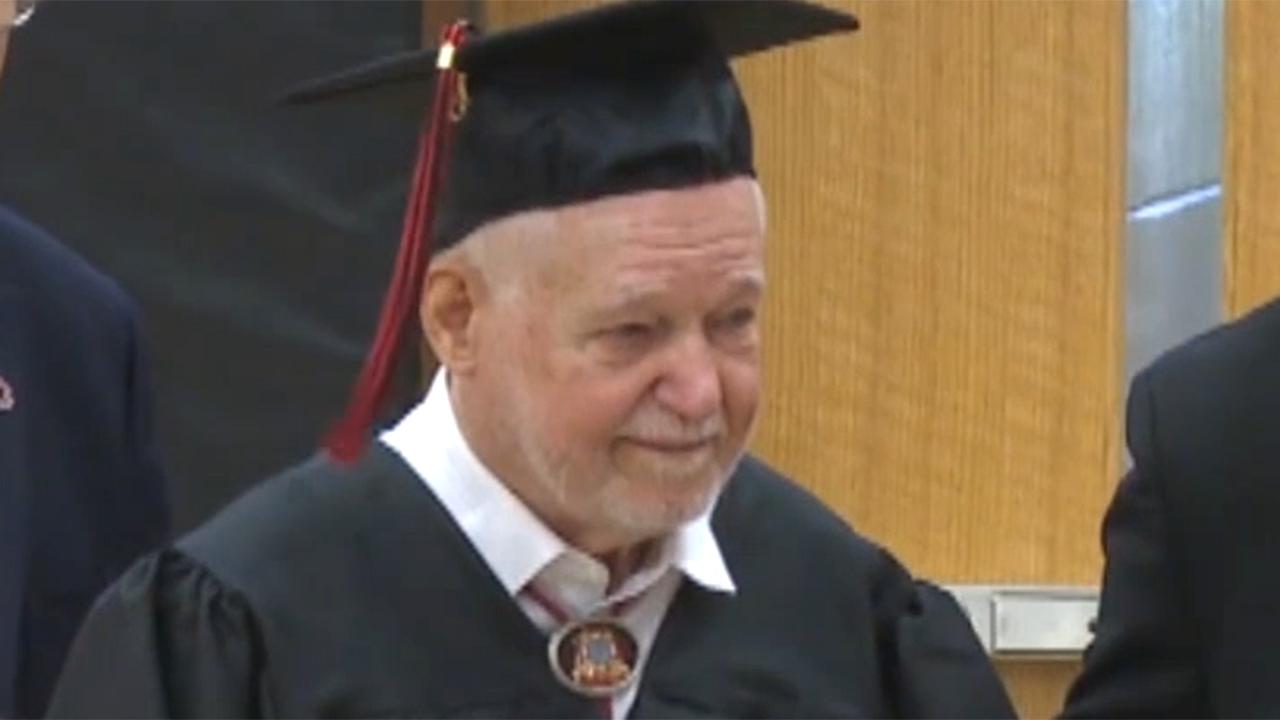 World War II veteran receives his diploma