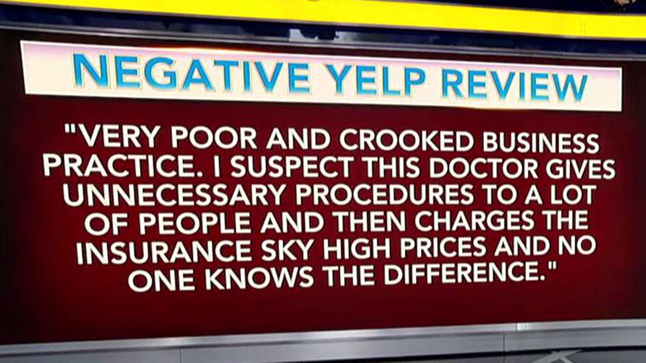 Patient sued over negative Yelp review