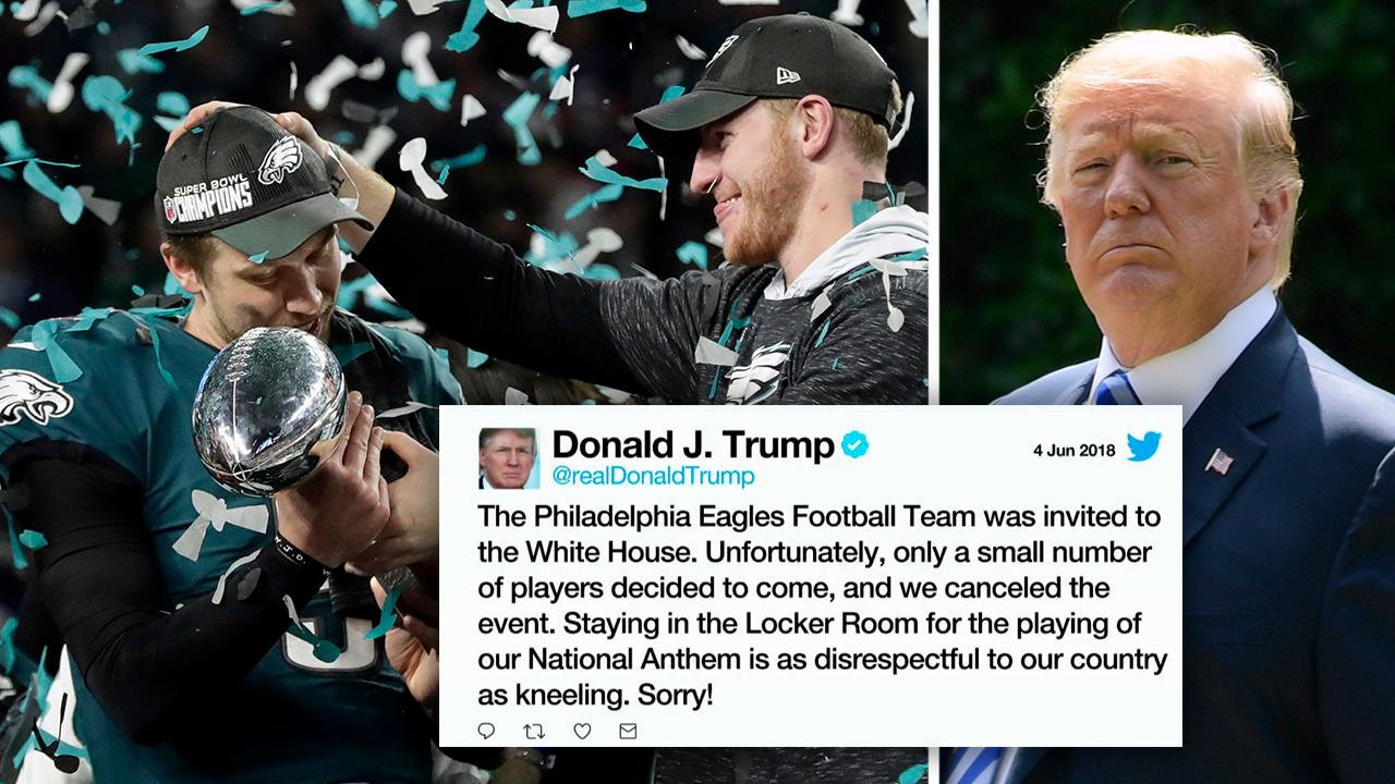 Trump disinvites Philadelphia Eagles from White House visit