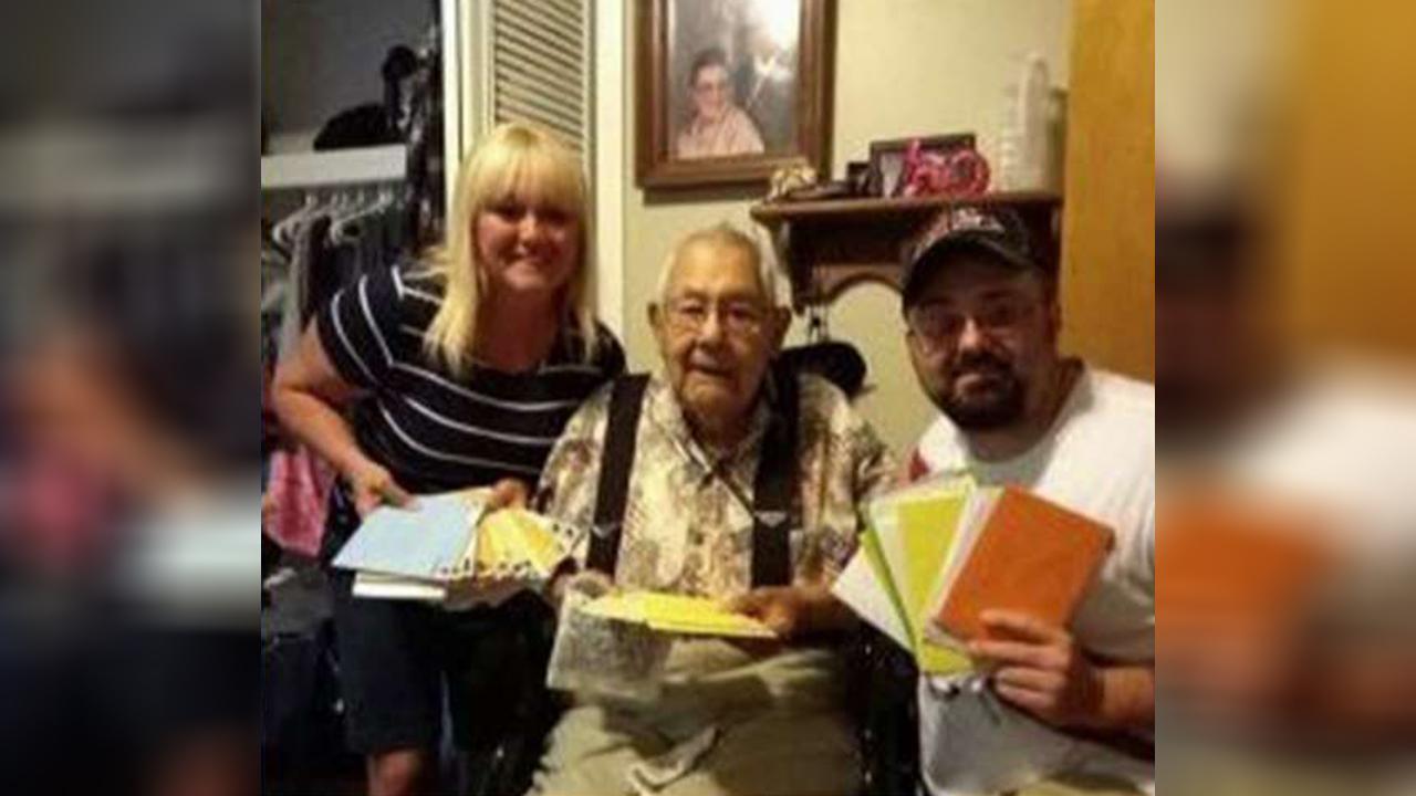 WWII Vet gets thousands of cards for 100th birthday
