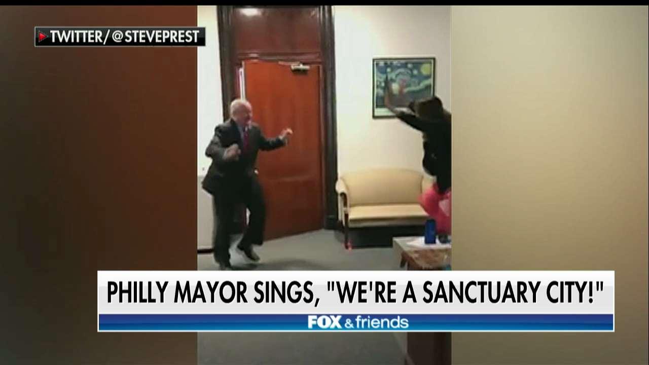 Mayor dances over Philly's sanctuary city status.