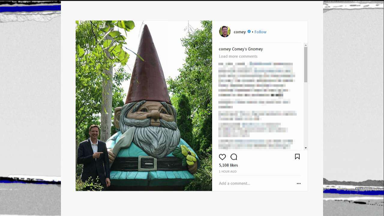 James Comey shares photo of 'Comey's Gnomey'