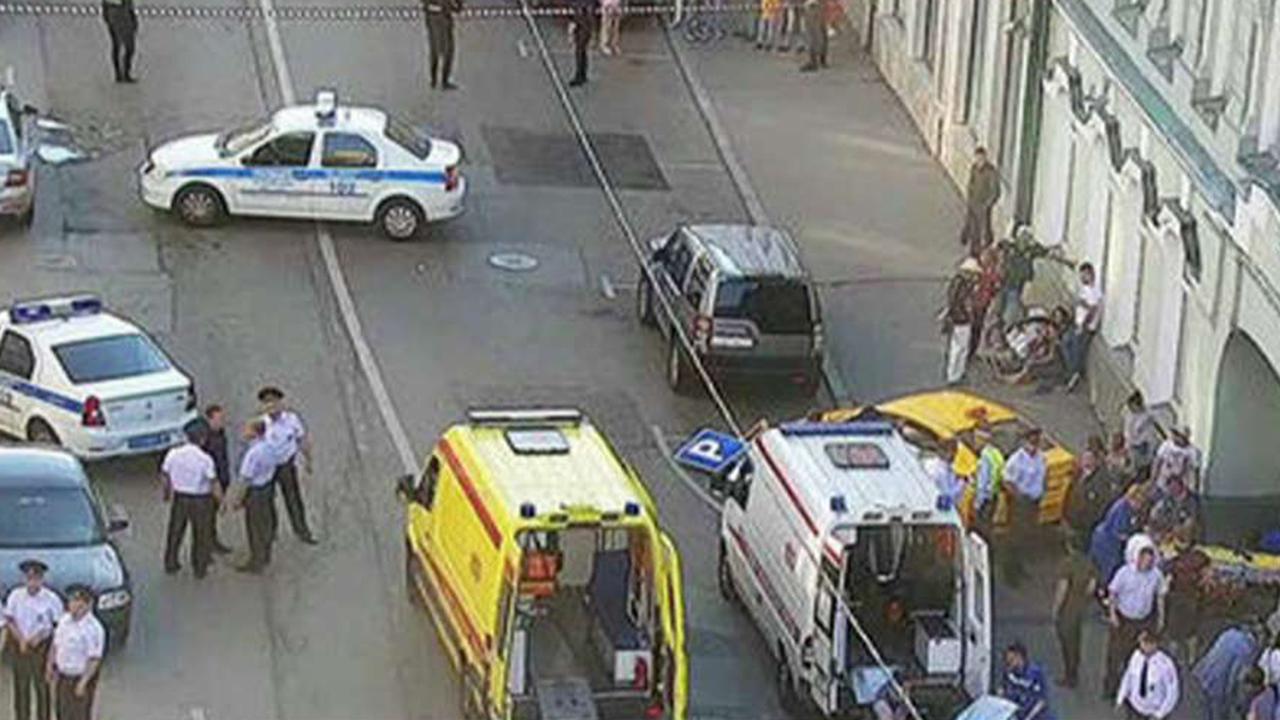 Taxi plows into crowd in Moscow as fans watch World Cup