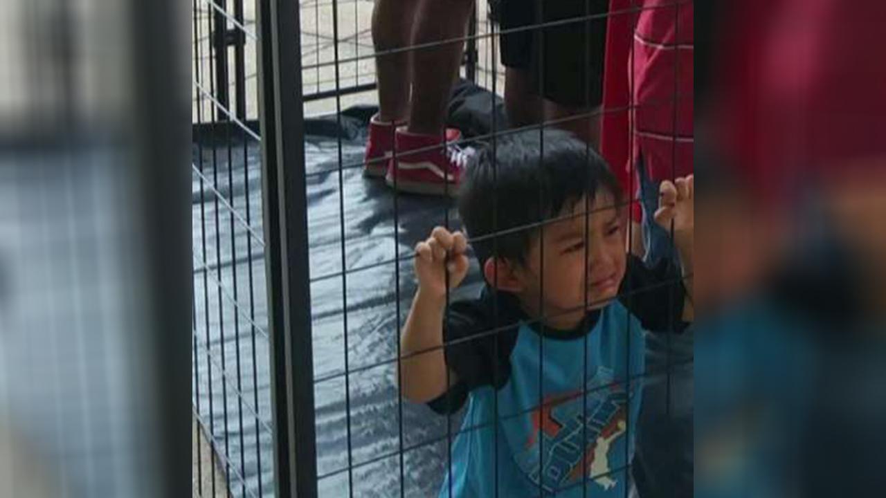 Caged kid in viral photo was staged