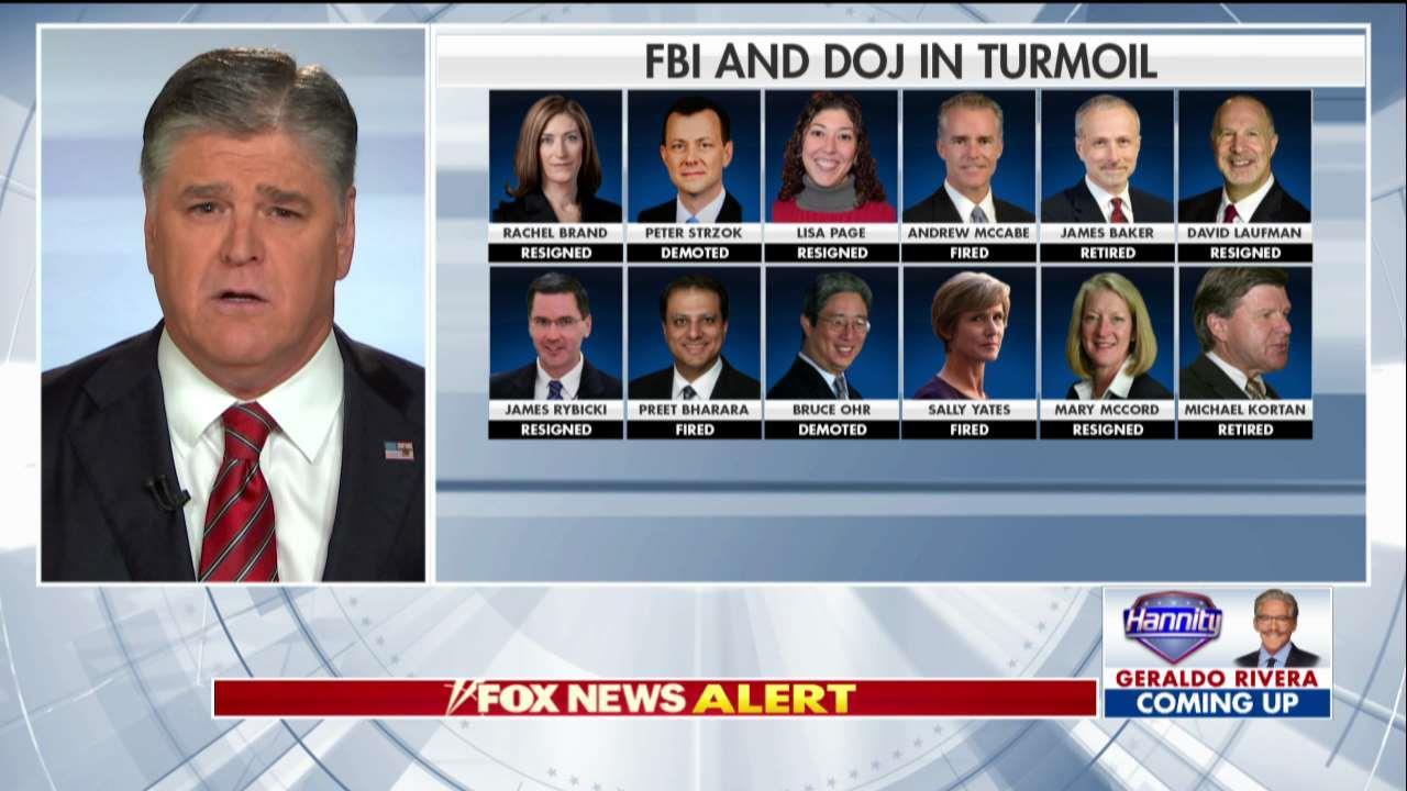 Hannity Rips Peter Strzok After Being Escorted Out of FBI