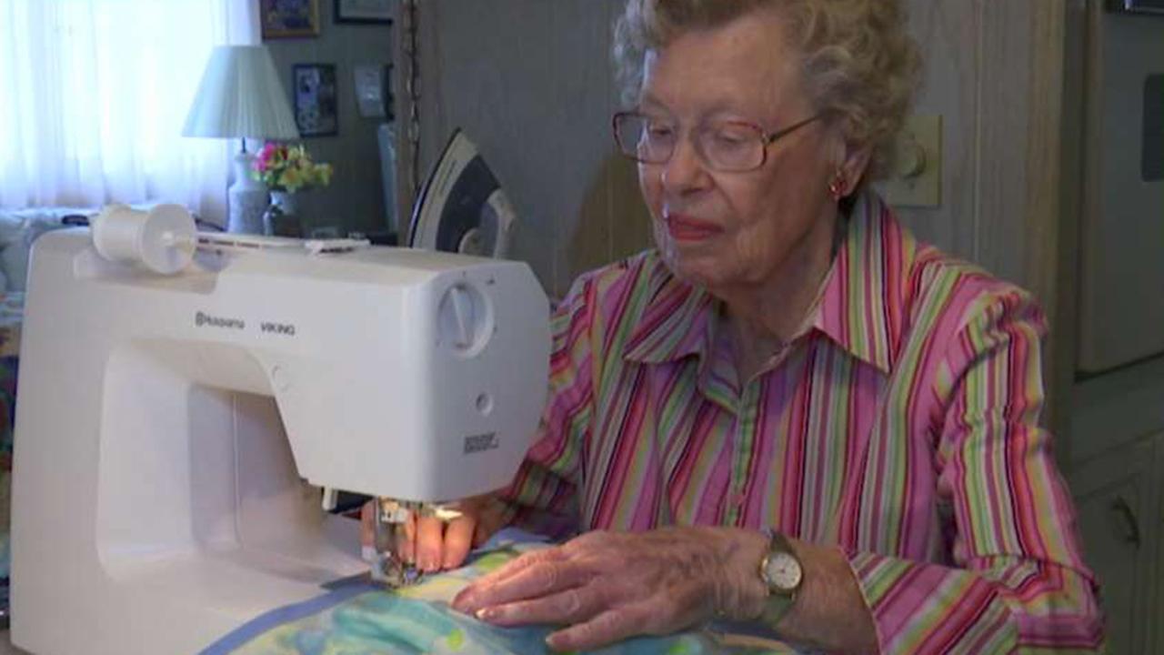 99-year-old sews for the needy