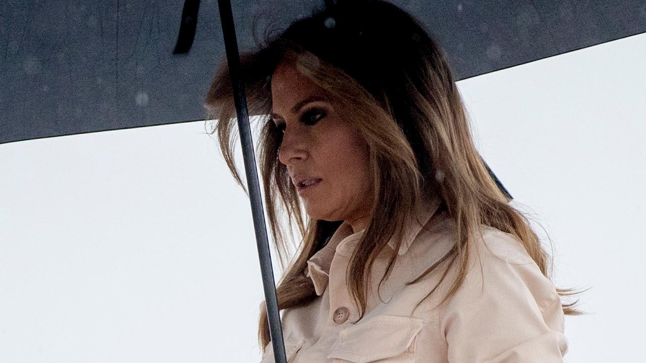 First lady arrives in Texas to visit child detention center