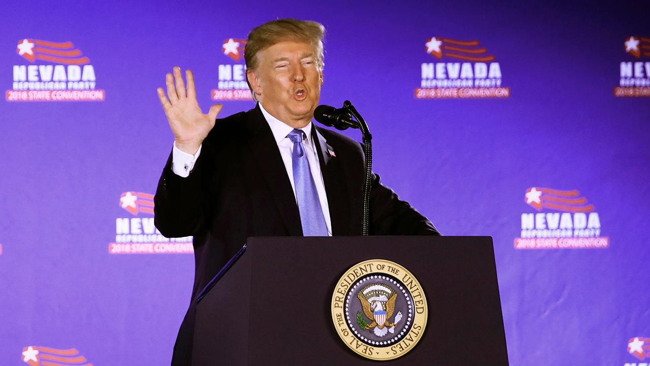 Trump touts strong economy at Nevada GOP state convention