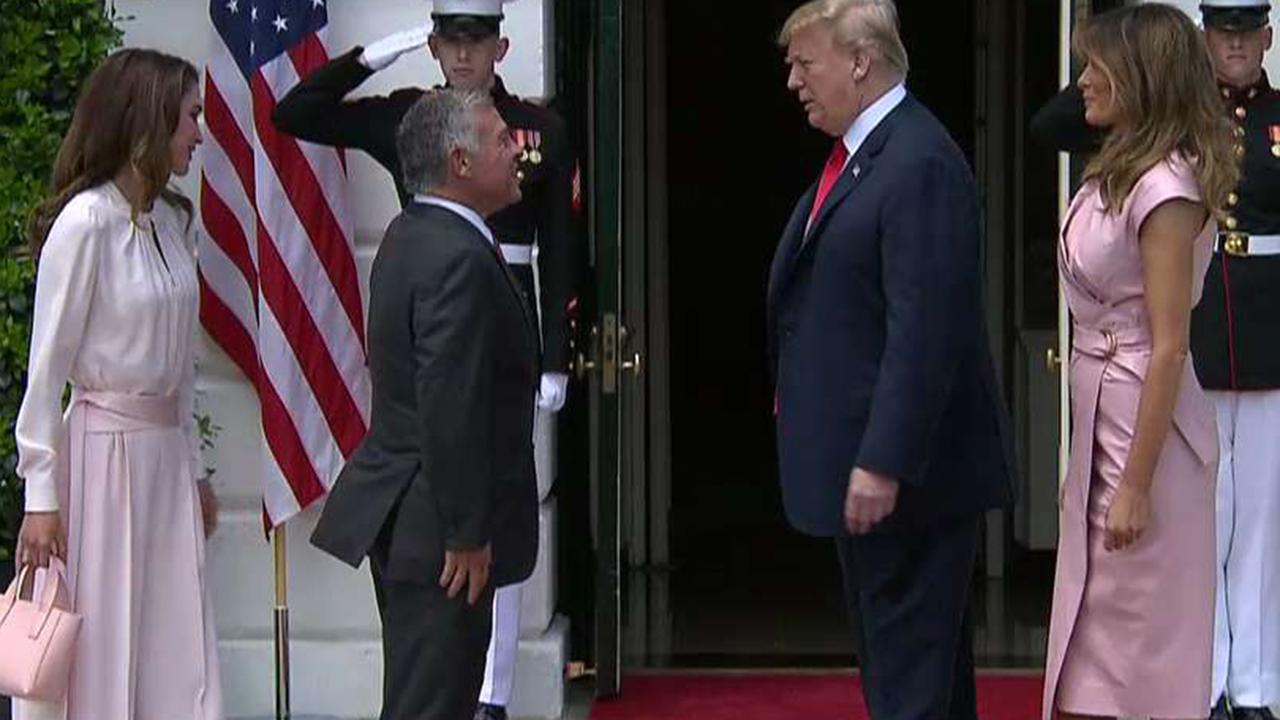 President Trump welcomes King Abdullah II to the White House