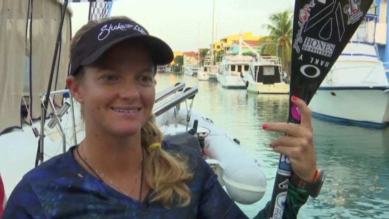 Athlete attempts to break Stand-up Paddleboard world record