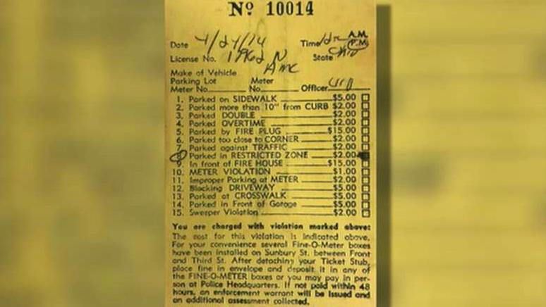 Driver pays parking ticket 44 years later