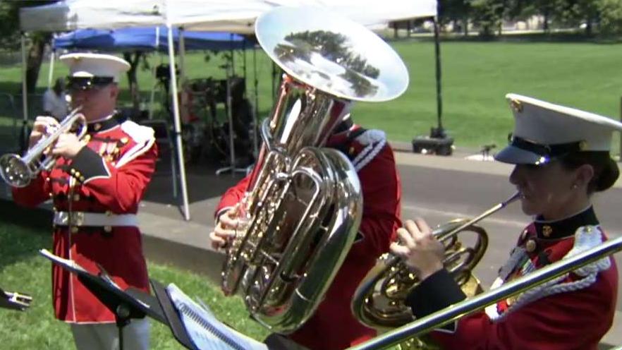Marine Forces Reserve Band Brass Quintet performs on FNC
