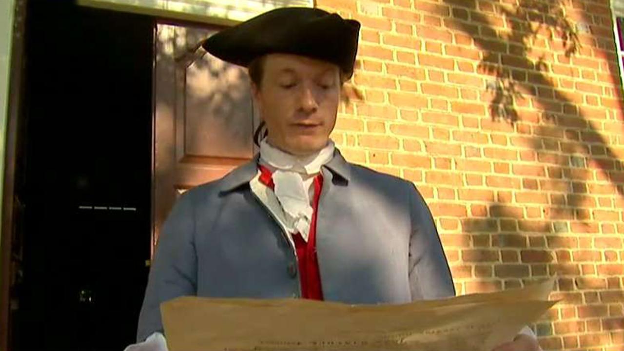 'Thomas Jefferson' reads from Declaration of Independence