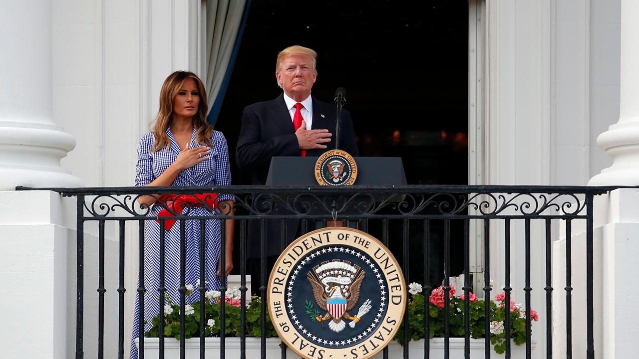Trump praises military on Independence Day