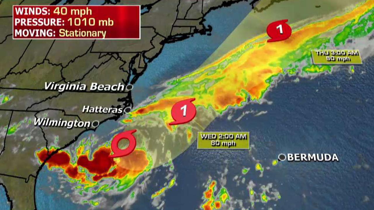 Tropical system forms off the coast of North Carolina