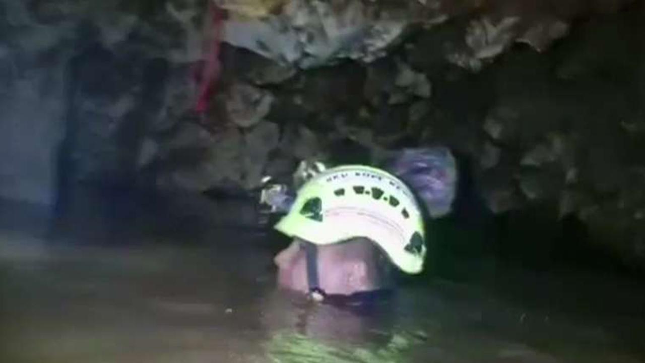 Four boys and coach remaining inside Thai cave