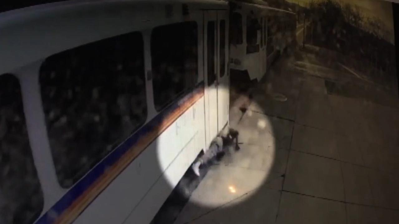 Caught on camera: Man trapped, dragged by train in Denver