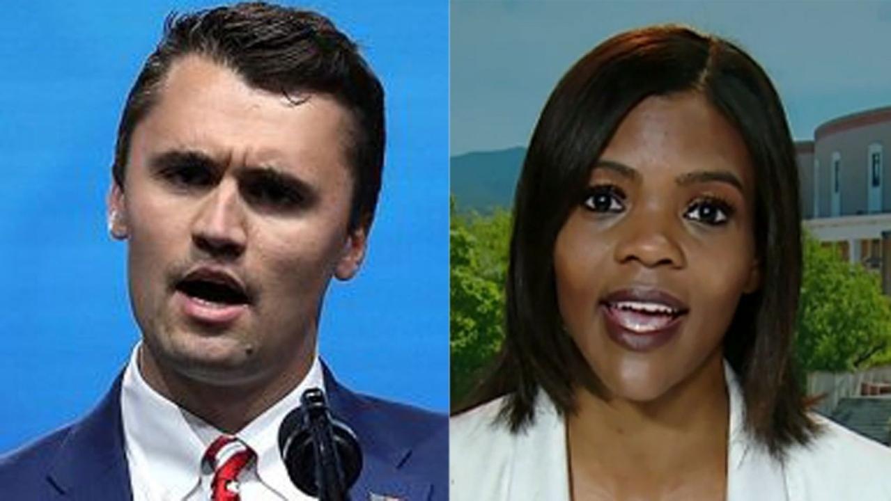 Antifa protesters accost Charlie Kirk and Candace Owens