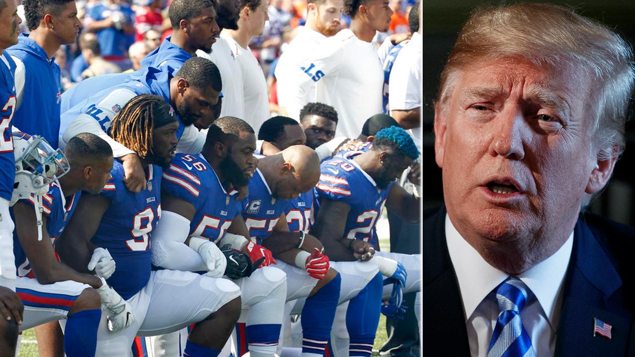 Preseason football protest draws Trump's ire