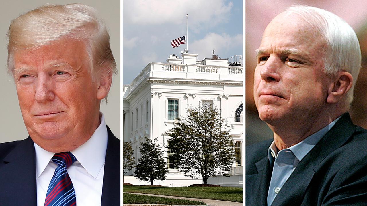 Trump honors John McCain's service, orders flags lowered