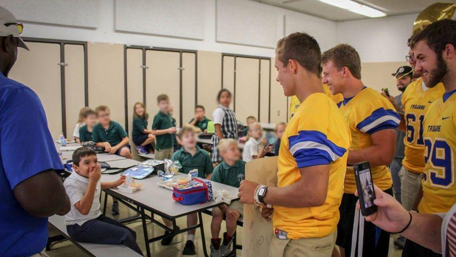 Bullied boy gets surprise of his life from football team