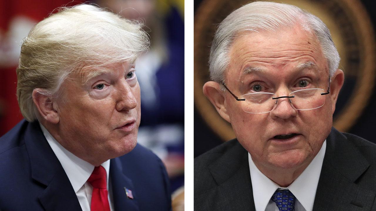 Trump says Sessions is safe for now