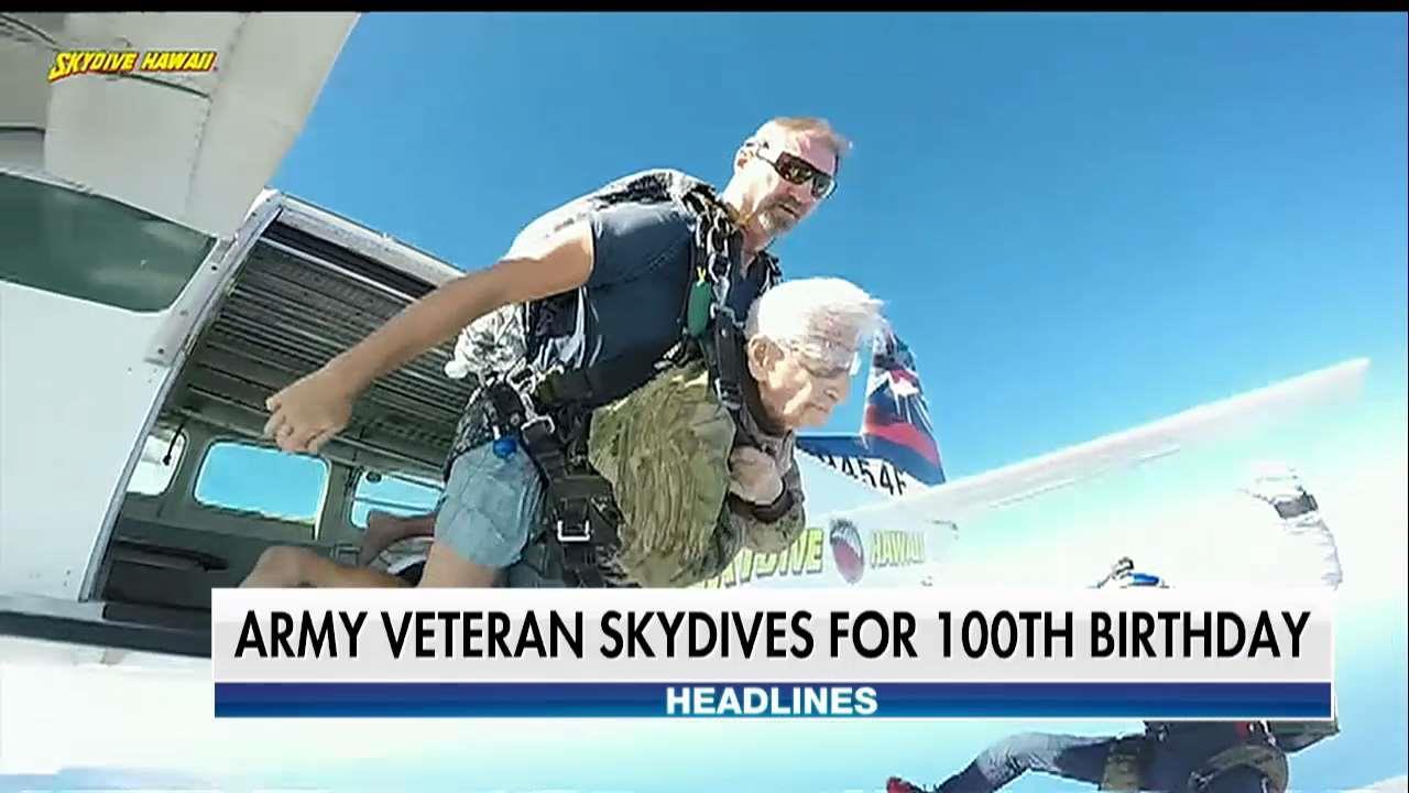 WWII Veteran Skydives to Celebrate His 100th Birthday Fox News Video
