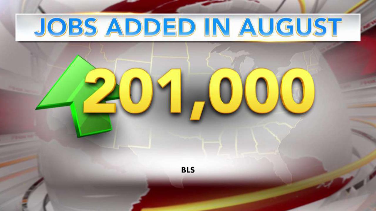 201,000 jobs added in August