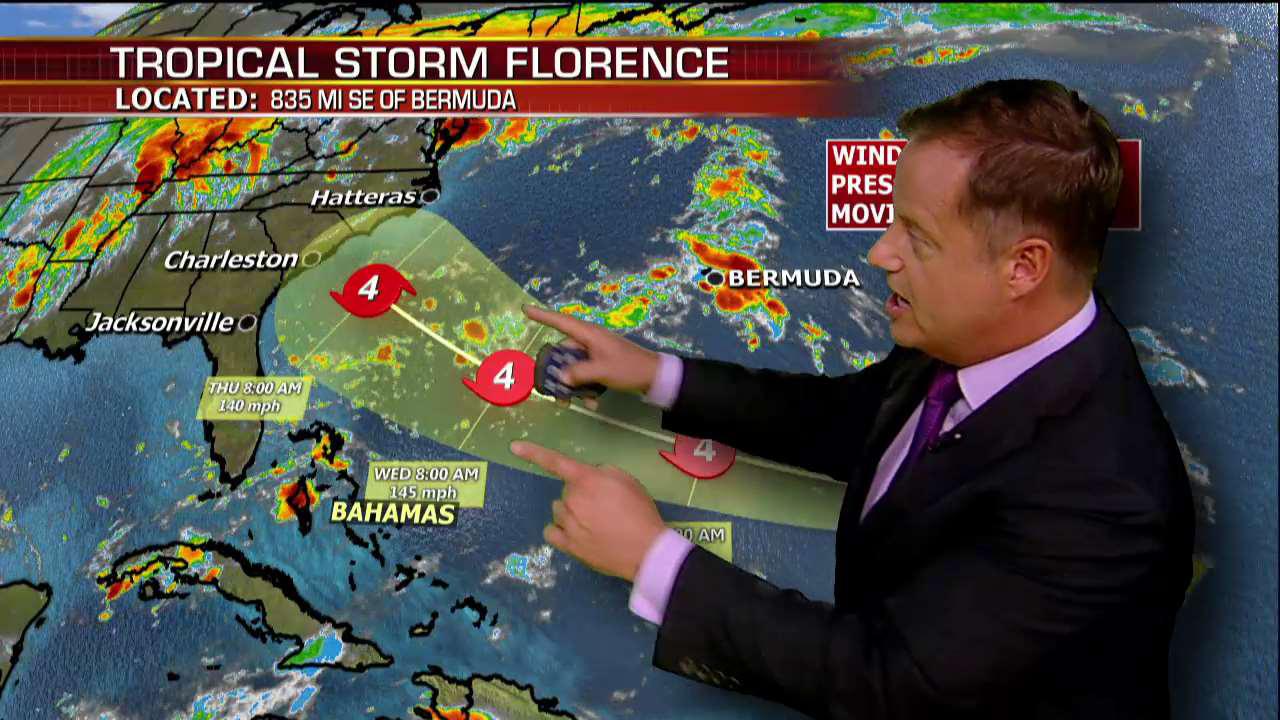 Tropical Storm Florence expected to strengthen to hurricane