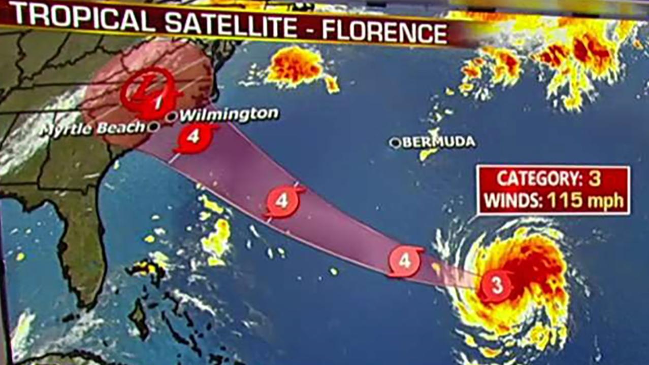 Florence strengthens to Category 3 hurricane