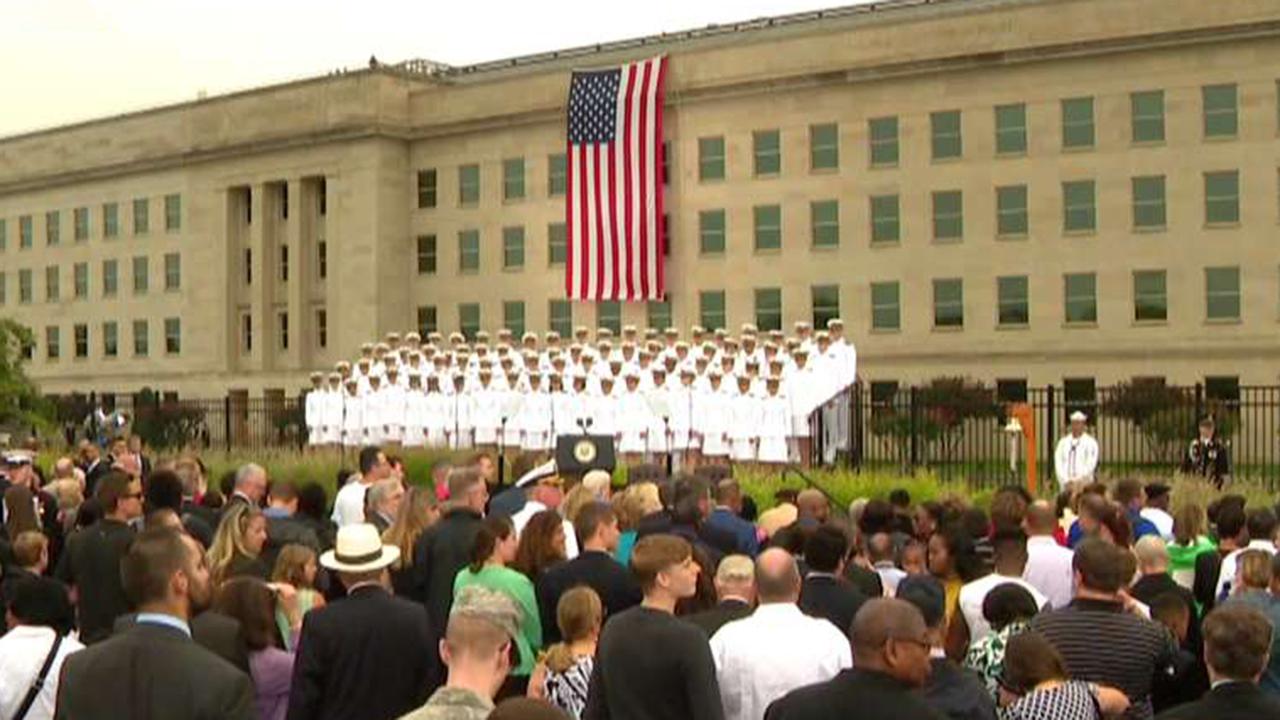 9/11 observance ceremony held at Pentagon Memorial
