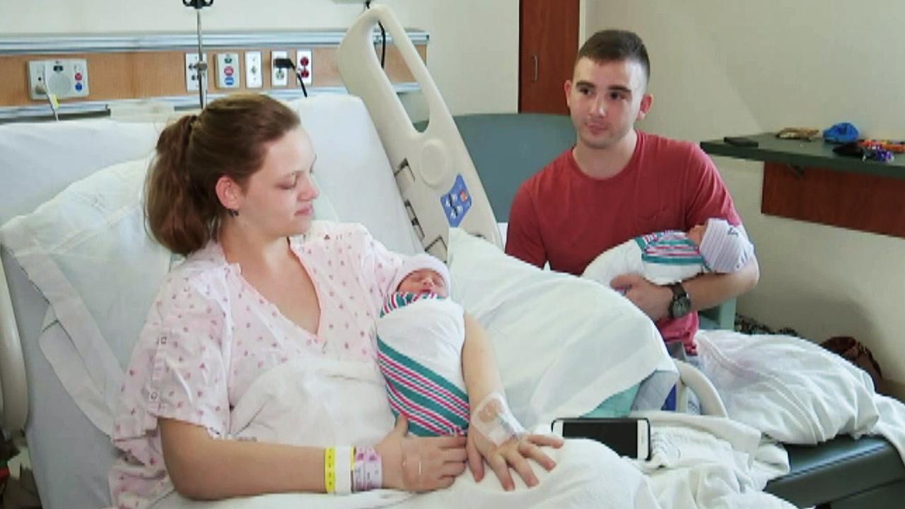 Military family evacuating Hurricane Florence welcomes twins