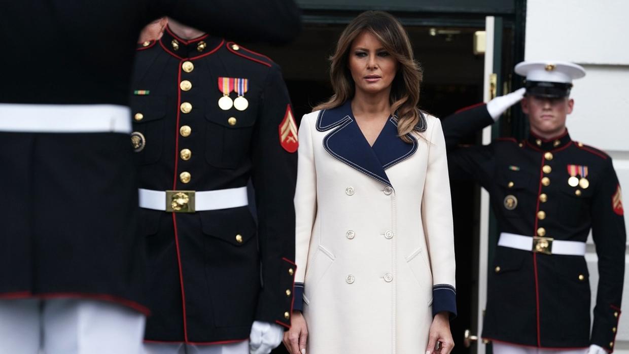 Melania Trump’s pricey coat draws praise and questions