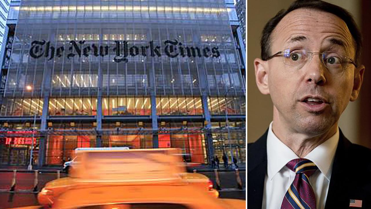 Politics of The New York Times' Rod Rosenstein report