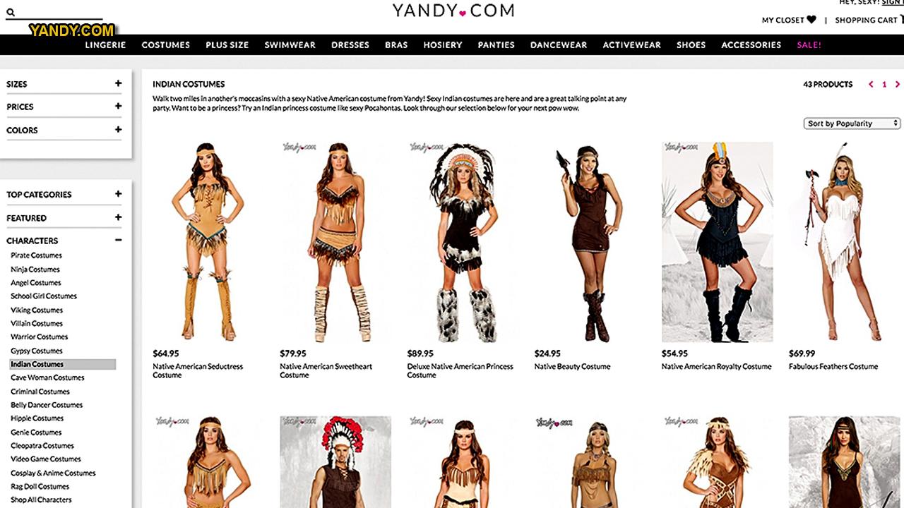 Yandy's 'sexy Native American' costume sparks backlash