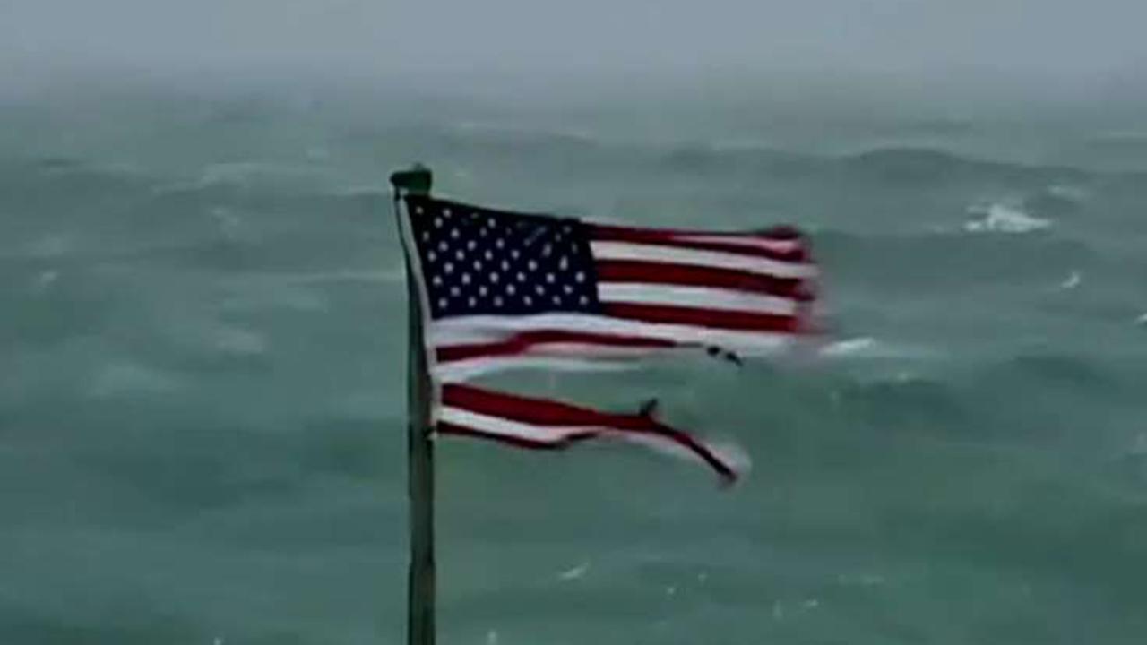 Flag from viral hurricane Florence video up for auction