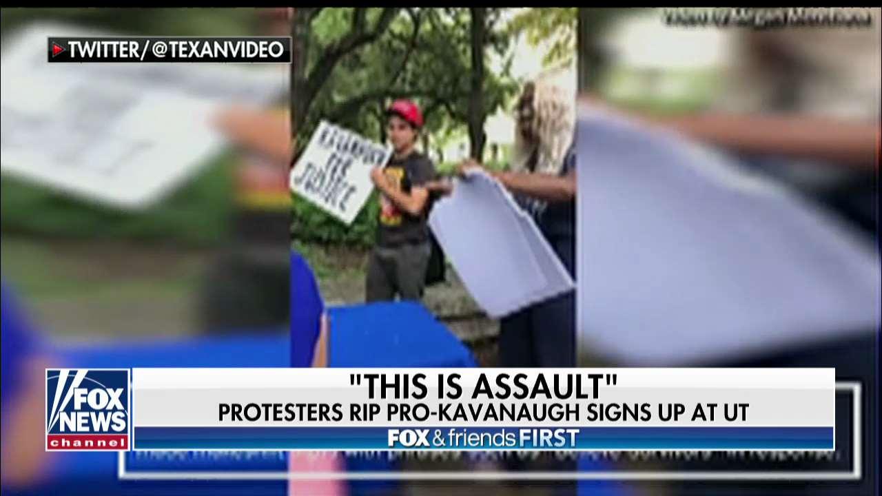 Brett Kavanaugh Protesters at University of Texas Clash With Supporters
