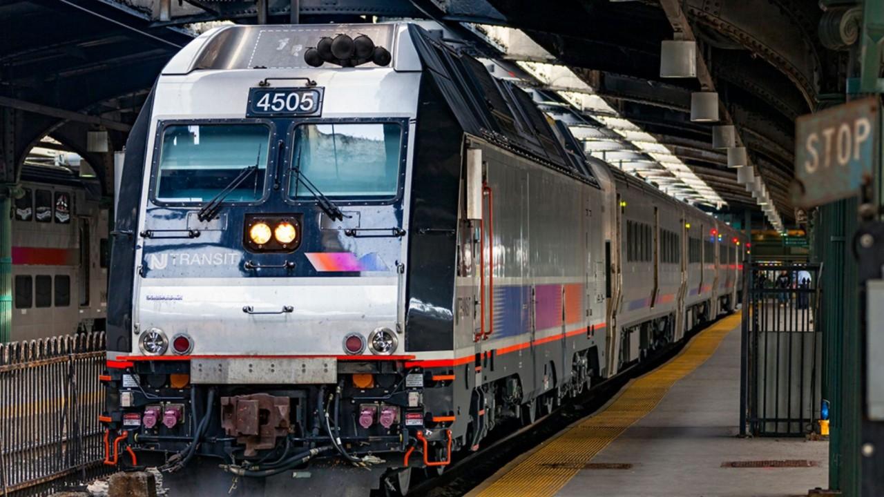 New Jersey train passenger caught on camera sanding his feet