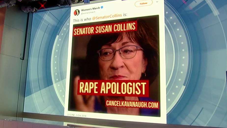 Women's March calls Sen. Collins a 'rape apologist'