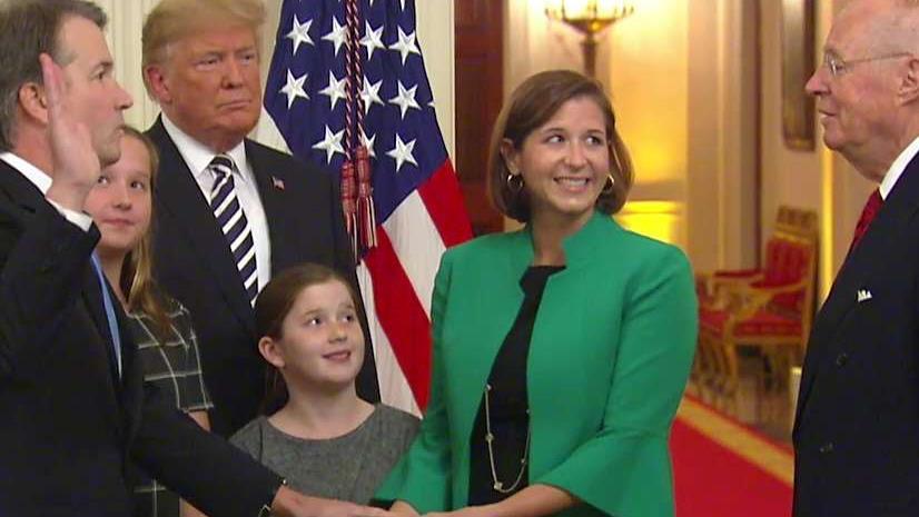 Justice Kavanaugh is sworn in at the White House