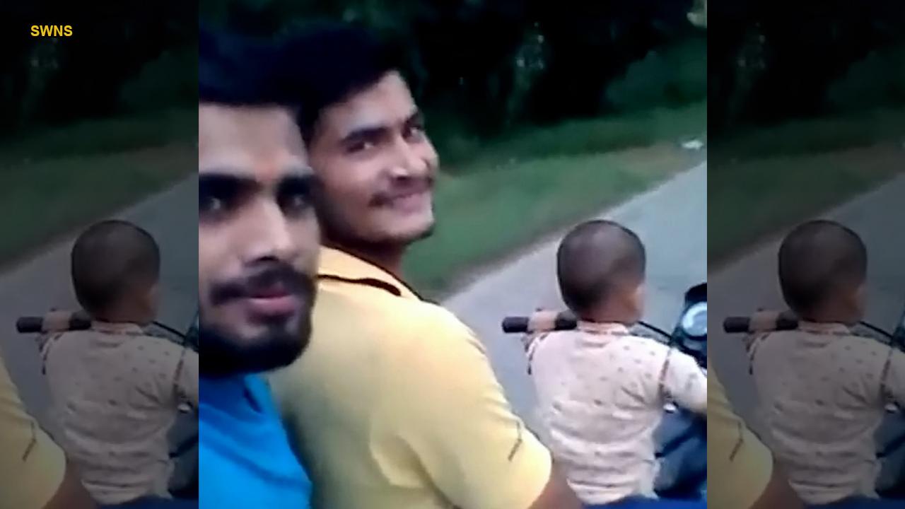 3-year-old captured on video driving motorcycle