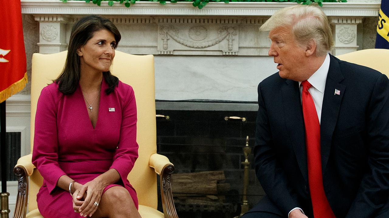 Trump praises Haley while announcing her departure