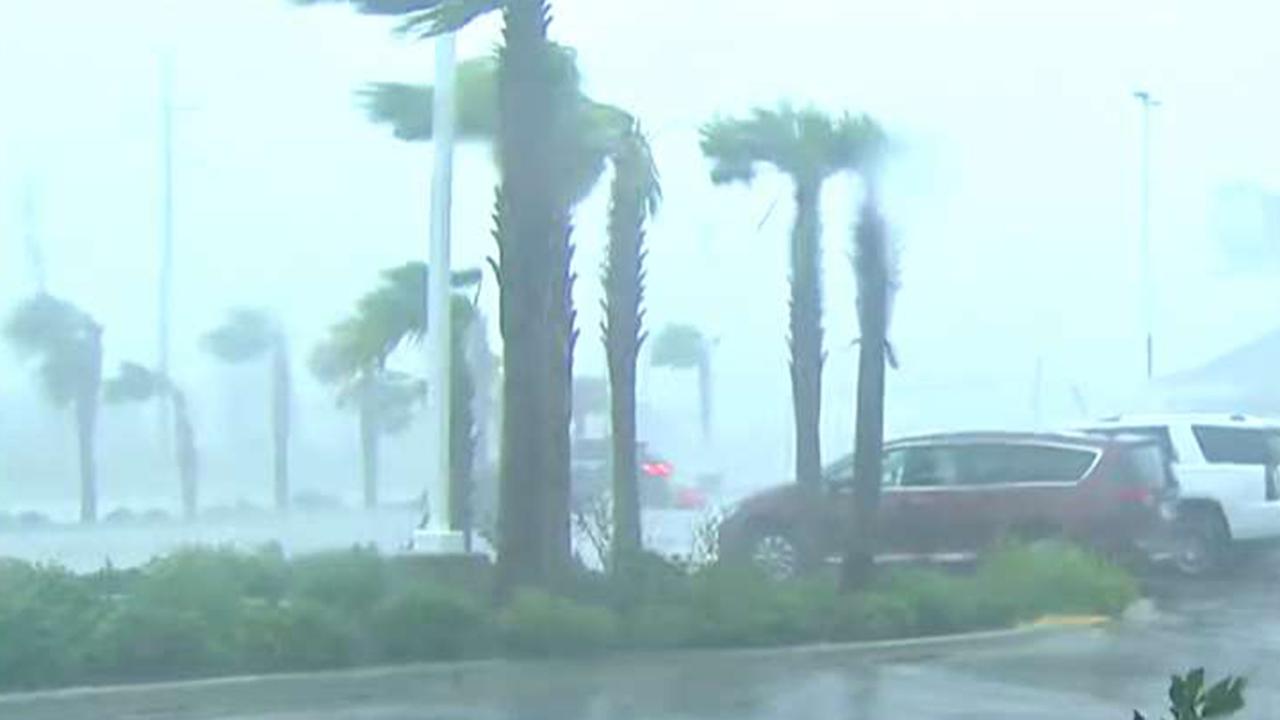 Hurricane Michael snaps utility pole in Panama City Beach