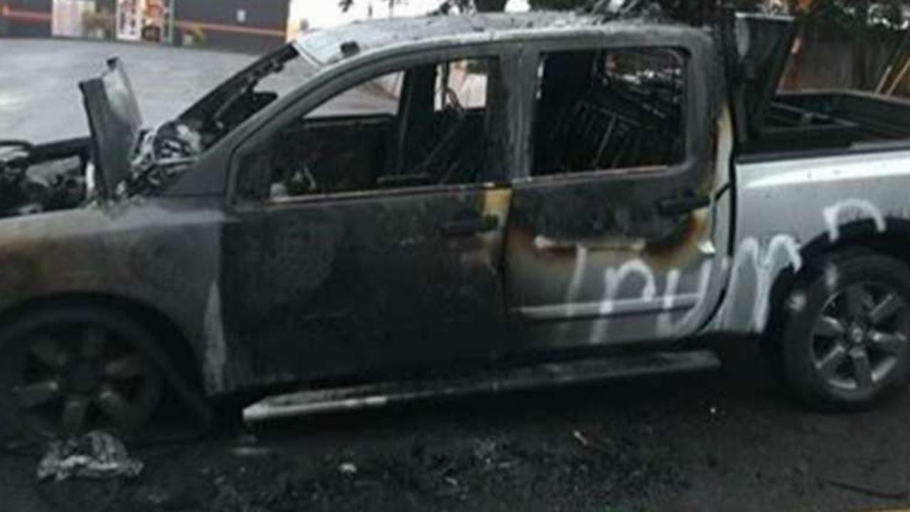 Owner of torched truck with pro-Trump stickers speaks out